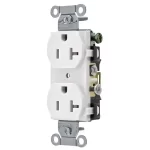 Contacto duplex 20 amp. 125 volt. grado comercial blanco
